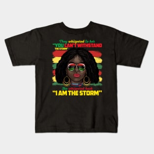 Black African American Ladies Black History Month Women Kids T-Shirt